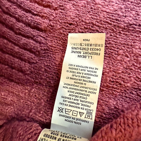 L.L. Bean Women's Crew Neck Knit Sweater Pullover Mauve Rose Size L - Picture 5 of 6